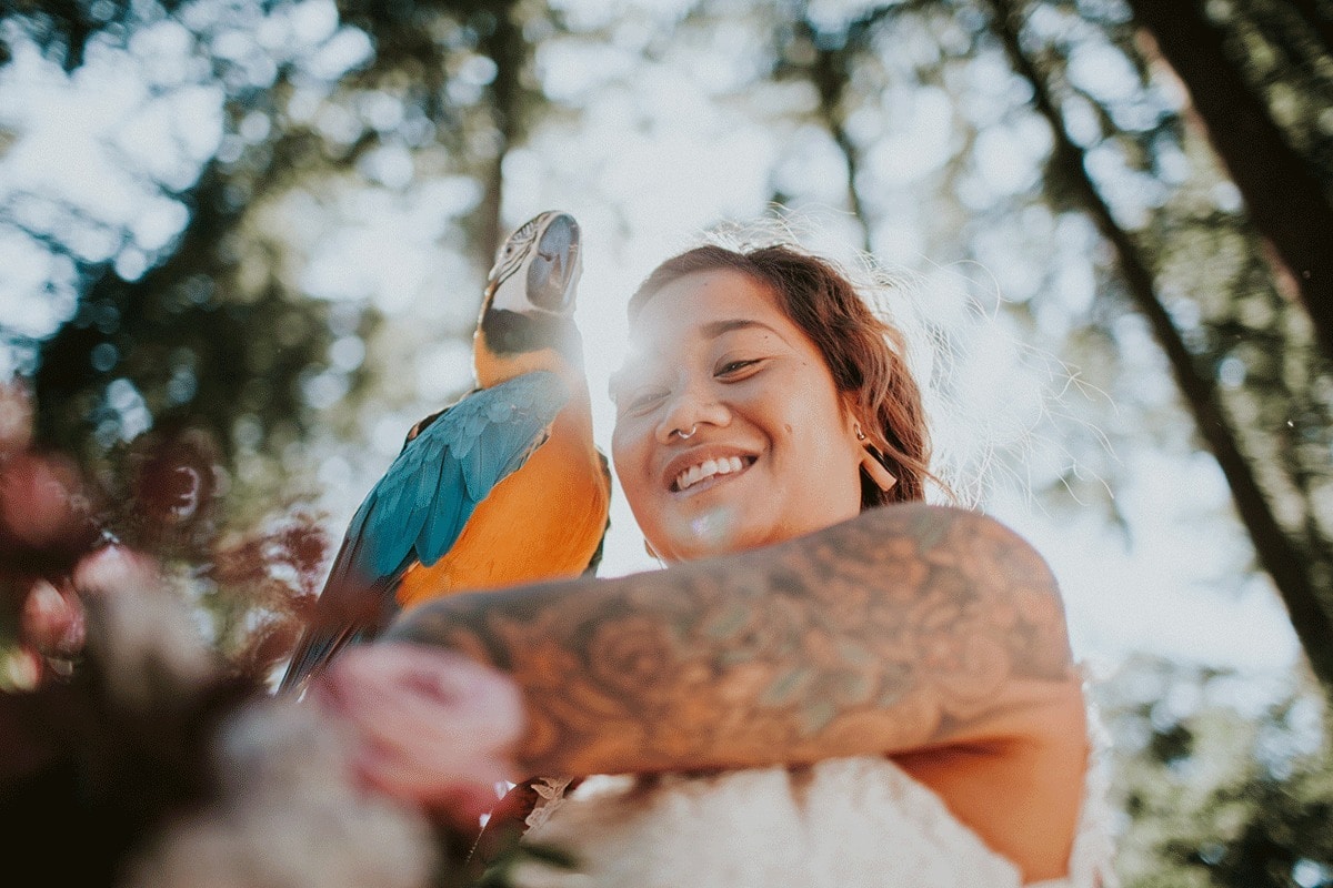 Fotoshoot met dieren papegaaien8