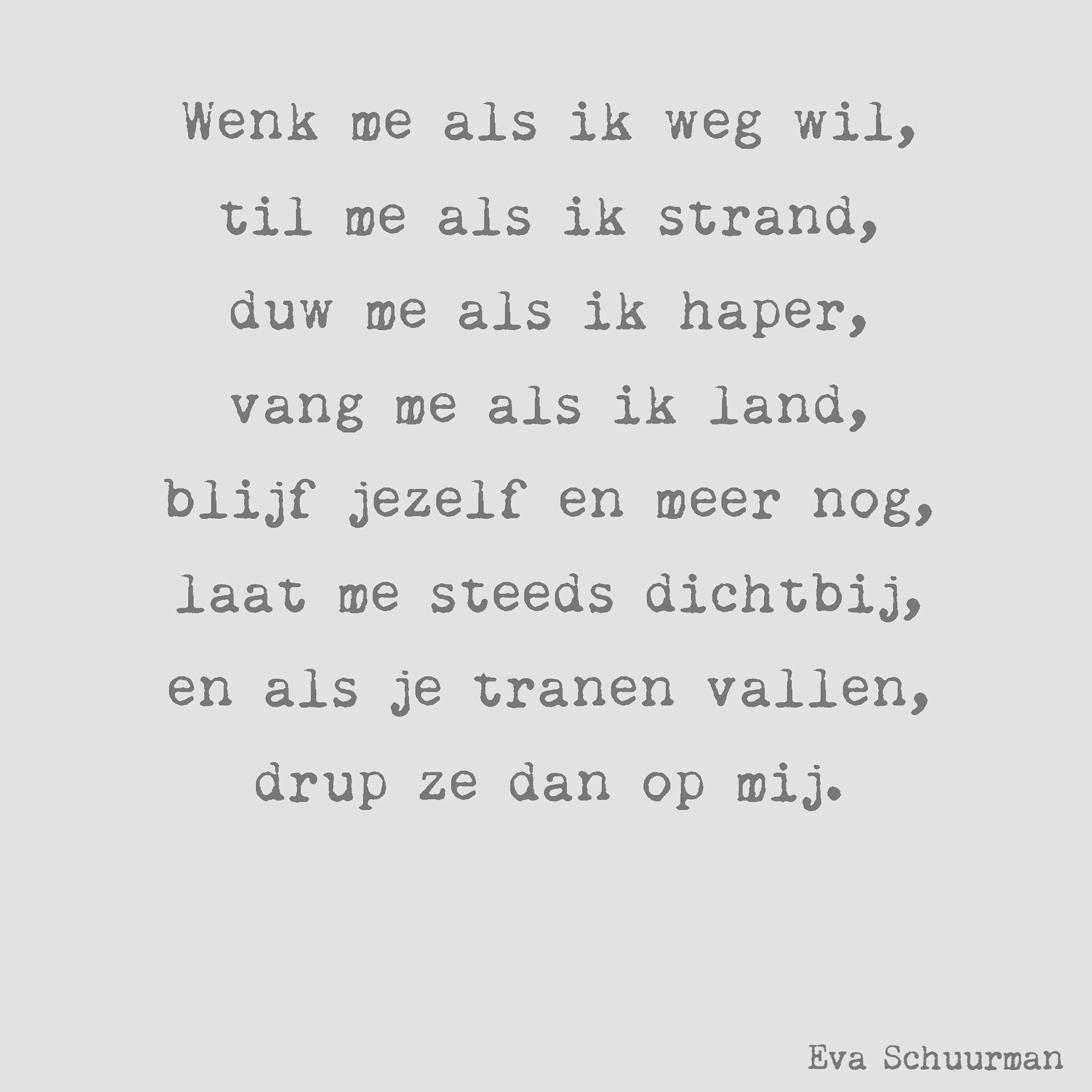 Win Een Gedicht Op Maat Van Omdat Ik Van Je Trouw