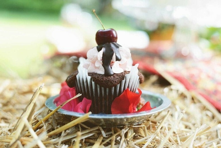 Cupcake chocolade met kers Sweet Appetite