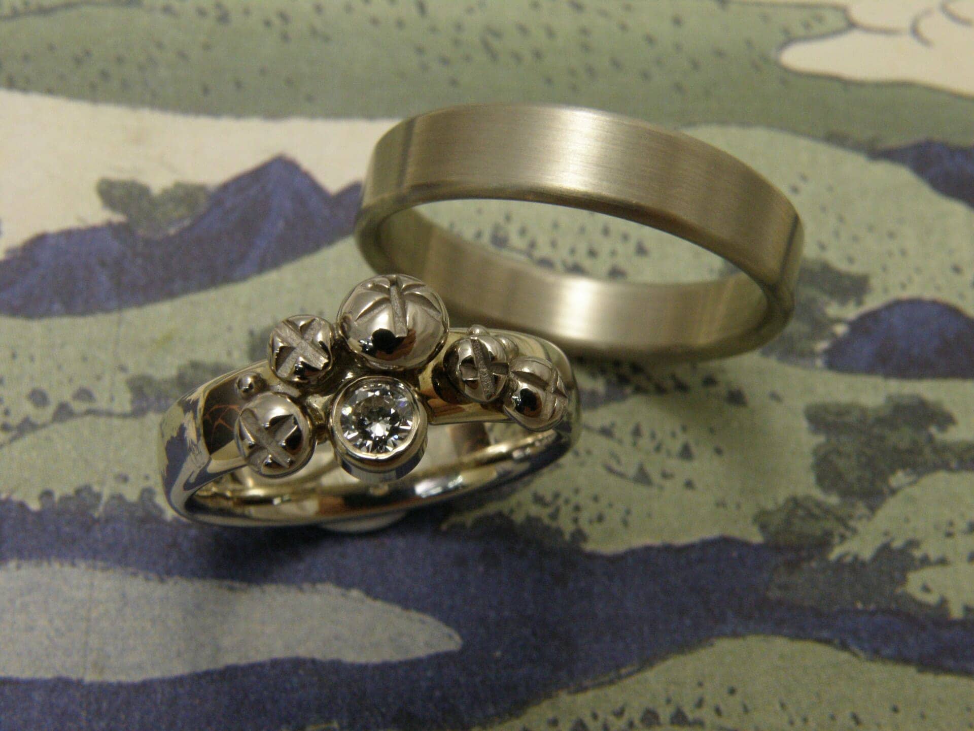 Handgemaakte trouwringen Oogst sieraden - Girls of honour