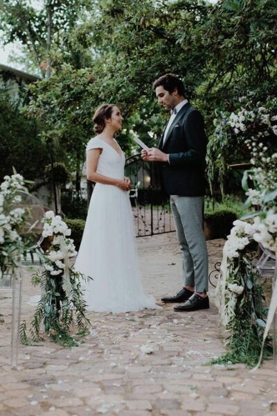 romantische en intieme bruiloft