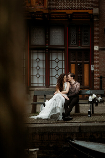 elopement binnenstad Amsterdam trouwfoto ideeën