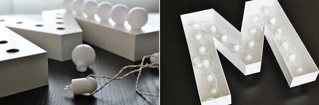 Letters met lampen 3