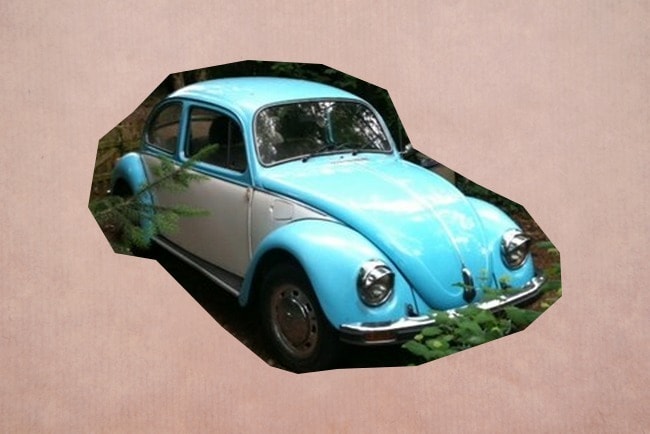 Trouwauto Volkswagen Beatle Lichtblauw